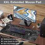 Mouse Pad, Large Mountain Topographic Terrain Map Desk Mat, Extended Non-Slip - Image 6