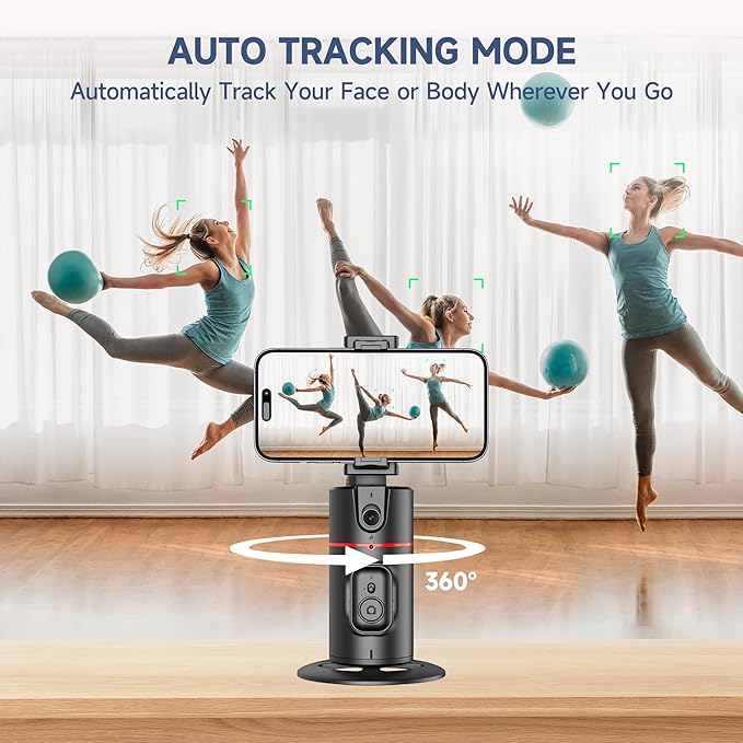 Auto Face Tracking Tripod, No App, Smart Shooting Phone Holder - Image 3