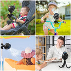 2025 Upgarded 4000mAh Misting Baby Stroller Fan, Rechargeable Battery Operated - Image 7