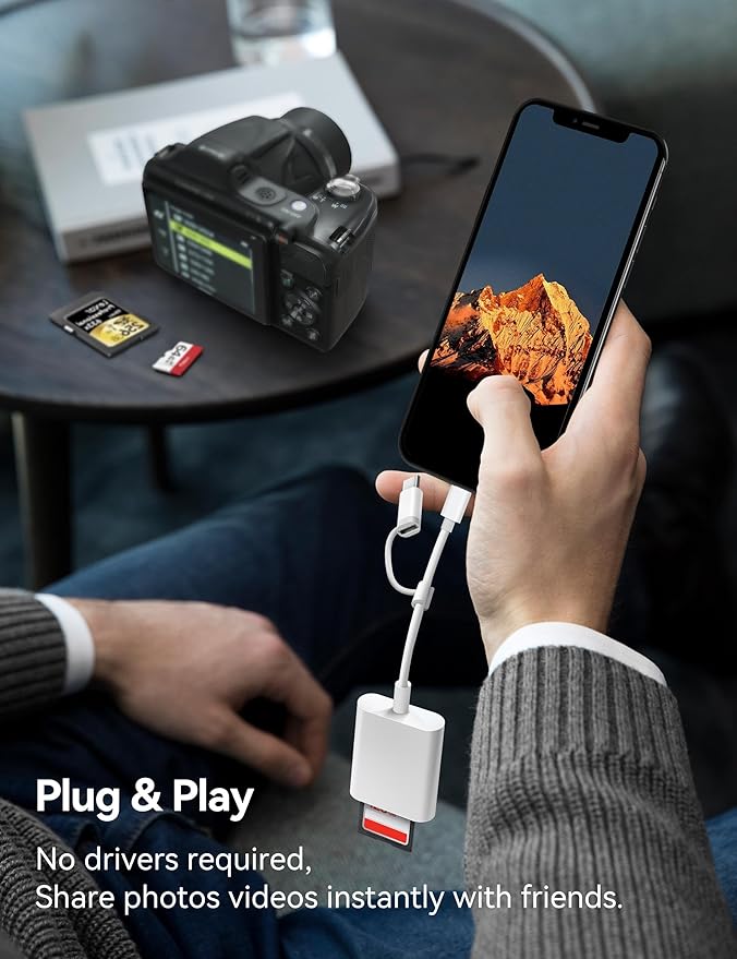 BnmxTek SD Card Reader for iPhone, SD Card Adapter - Image 5