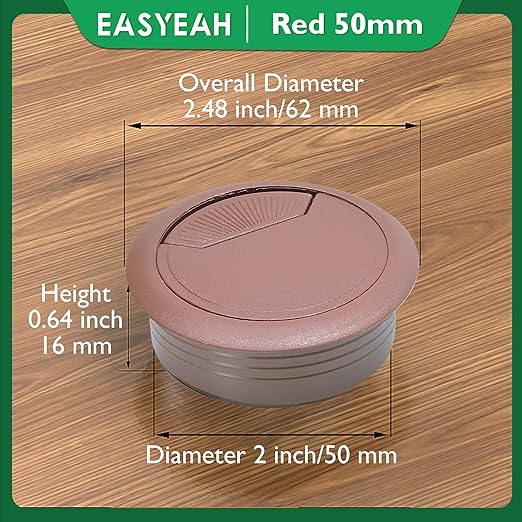 5 Pcs Desk Grommet 2" / 50 mm, Desk Cord Hole Cover, Cable Grommet ABS Plastic - Image 9