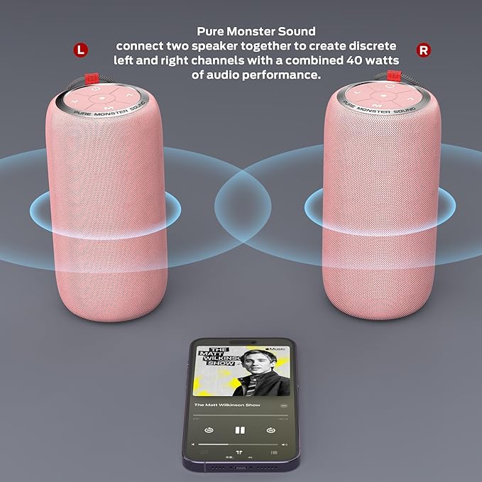 Monster S310 Upgraded Bluetooth Speaker, Portable Speaker, 30W True Wireless - Image 3