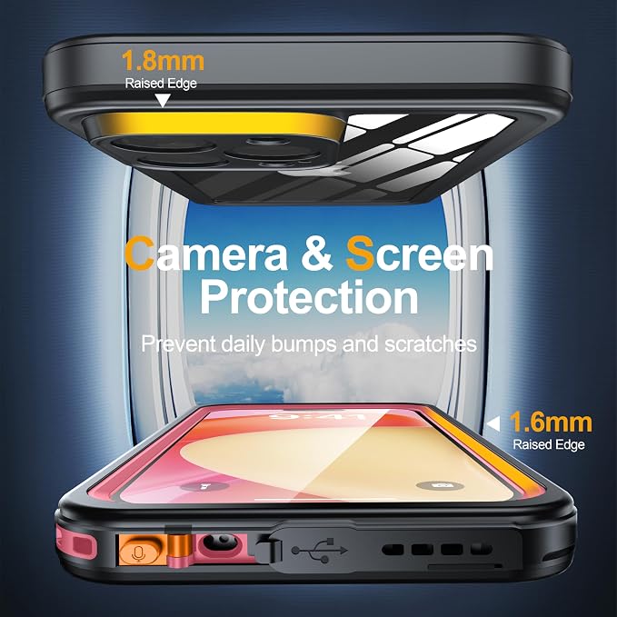 for iPhone 16 Pro Max Case Waterproof, Built-in Privacy Screen & HD Screen - Image 7