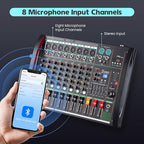 Audio Mixer 8 Channel, Professional Music Sound Mixer Board - Image 7