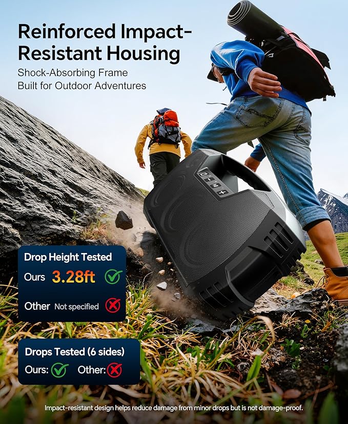 IPX7 Waterproof Outdoor Bluetooth Speaker, 32H Playtime, Floating Design - Image 8