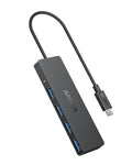 Anker 4-Port USB 3.0 Hub with 5Gbps Data Transfer, Ultra-Slim Data USB C Hub by Anker