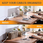 FairyHaus Cable Management Box 2Pack Brown, Handwoven Large and Small Cable - Image 5