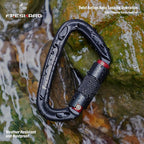 FresKaro UIAA Certified 25KN Auto Locking Climbing Carabiner Clips, Twist Lock - Image 7