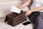 Large Cable Management Box, Handwoven Imitation Rattan Cord Organizer Cord - Image 6