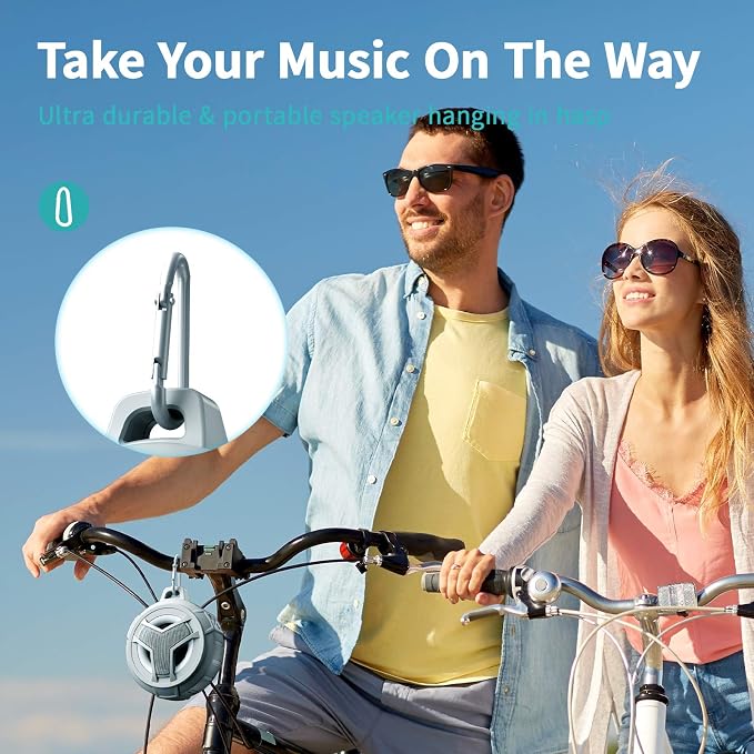EBODA Shower Bluetooth Speaker, IPX7 Waterproof Portable Floating Speakers - Image 6