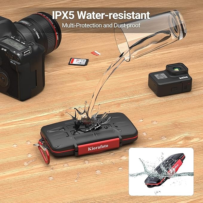 Kiorafoto Professional IPX5 Water-Resistant Anti-Shock Holder Storage SD SDHC - Image 3