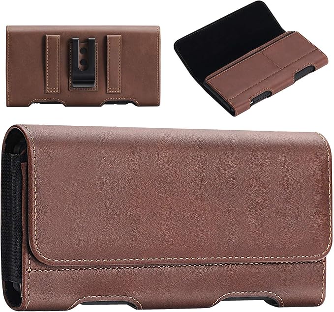 BECPLT for Galaxy S25 Ultra S24+ S23 Ultra Holster Leather Carrying Cell Phone by BECPLT