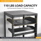 RIVECO 2U Server Rack Shelves for 19" Network Cabinet, Rack Mount Vented - Image 6