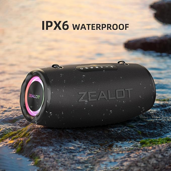 ZEALOT 80W Portable Bluetooth Speaker, Stereo Sound - Image 2