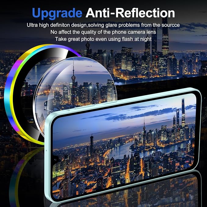 for Samsung Galaxy A16 Camera Lens Protector, Individual Metal Ring Tempered - Image 4