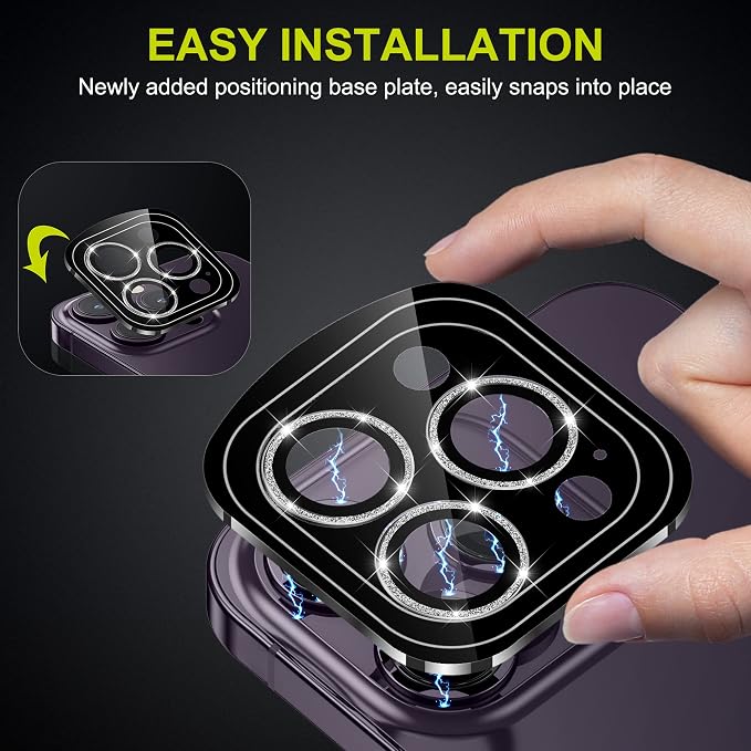 WSKEN for iPhone 14 Pro/iPhone 14 Pro Max Camera Lens Protector, HD Tempered - Image 3