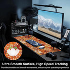 Mouse Pad, Large Retro Boho Hippie Flower Desk Mat, Extended Non-Slip Gaming - Image 5