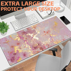 Mouse Pad Large Pink and Gold Marble Non-Slip Gaming Desk Mat - Image 6