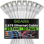 GEARit Cat 6 Ethernet Cable Cat6 Network Patch, Snagless Cord, Internet by GEARit