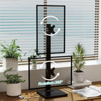 Suptek Dual Monitor Stand with Base Vertical Stack Screen Free-Standing Monitor - Image 4