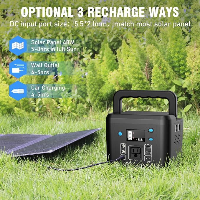 200W Portable Power Station, Powkey 120Wh/33, 000mAh Power Bank - Image 6
