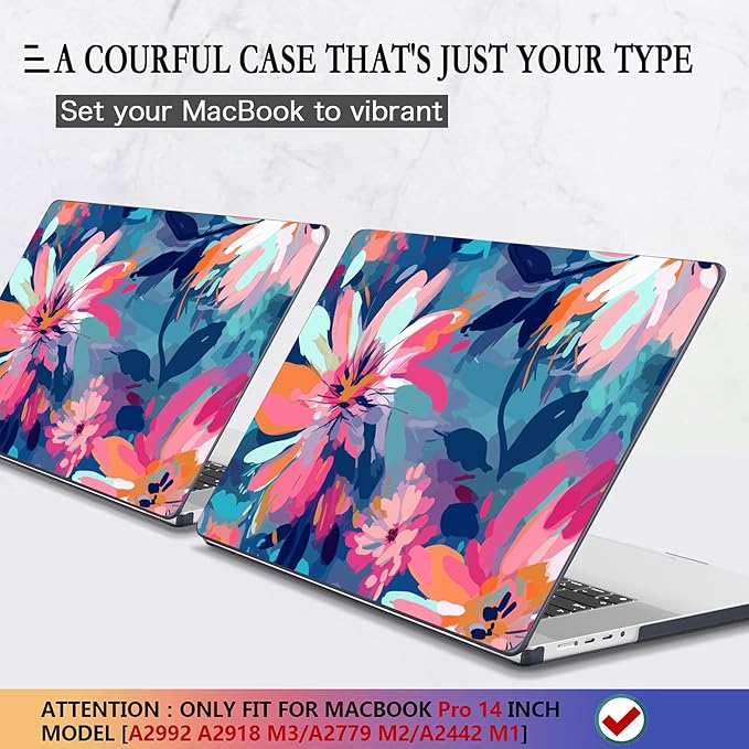 CISSOOK Compatible with MacBook Pro 14 inch Case 2024, 2023 2022 2021 Release - Image 3