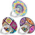 Bonoma Cell Phone Ring Holder Stand, 3 Pack Colorful Mandala 360 Rotation by Bonoma