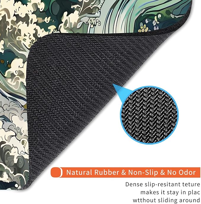 Square Mouse Pad Japanese Art, Personalized Premium-Textured Custom Mouse Mat - Image 5