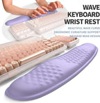 2-in-1 Ergonomic Set, Wave Keyboard Wrist Rest and Massage Slope Mouse Pad - Image 2