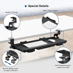 Keyboard Tray Under Desk with Drawer, 26.77" X 11.81" Keyboard Tray Large Size - Image 6