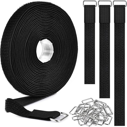 1"x19.7ft Hook and Loop Straps by Nettbe