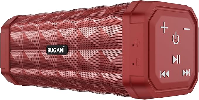 BUGANI Bluetooth Speaker Portable Wireless Speaker, 100ft Wireless Range by BUGANI