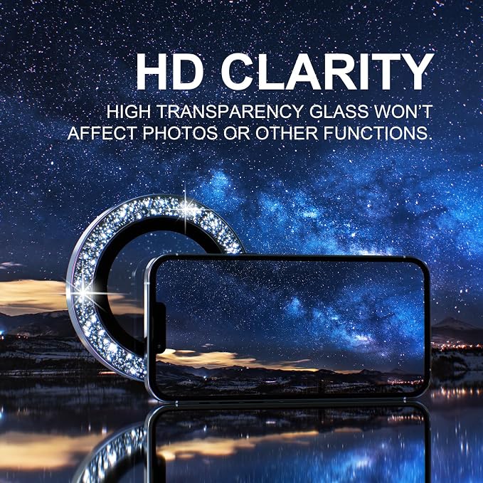Choiche [3+1 for iPhone 13 Pro/iPhone 13 Pro Max Camera Lens Protector Bling - Image 6