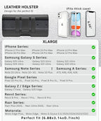 Phone Holster for Men & Women, Horizontal Cell Phone Case, Fits iPhone - Image 5