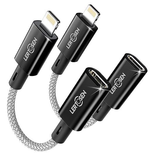 2 Pack 27W USB C to Lightning Cable Adapter, PD Fast Charging & Data Transfer by LERTOSEN