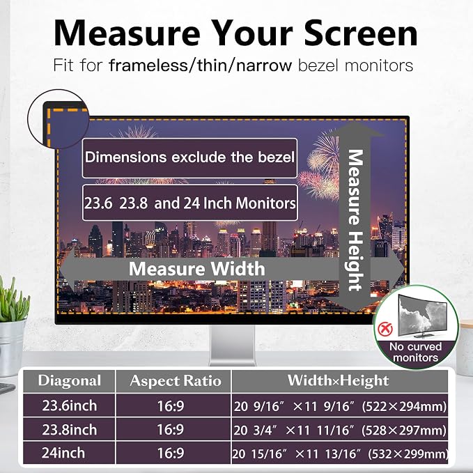 Magnetic Computer Privacy Screen Filter 24 Inch - Image 8