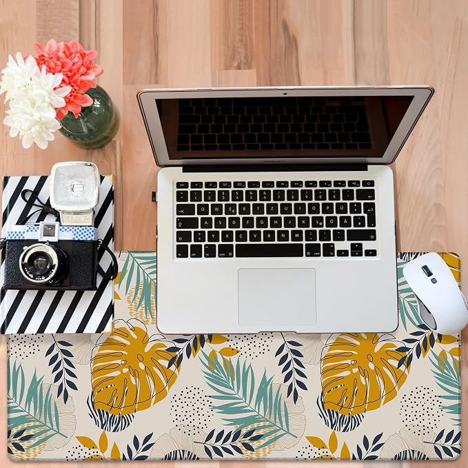 Large Mouse Pad Palm Leaves Gaming Desk Pad Computer Keyboard Non-Slip - Image 6
