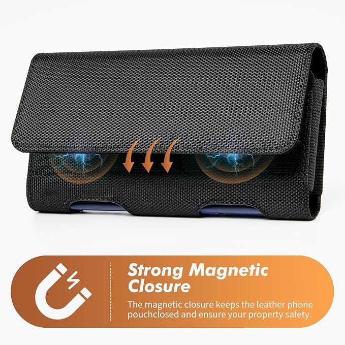 BECPLT Nylon Belt Holster Case for iPhone 12-16 Pro & Galaxy S20-S24 - Image 3
