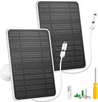 Solar Panel for Security Camera, 5W USB Solar Panel for DC 5V Security Camera by WININMETA