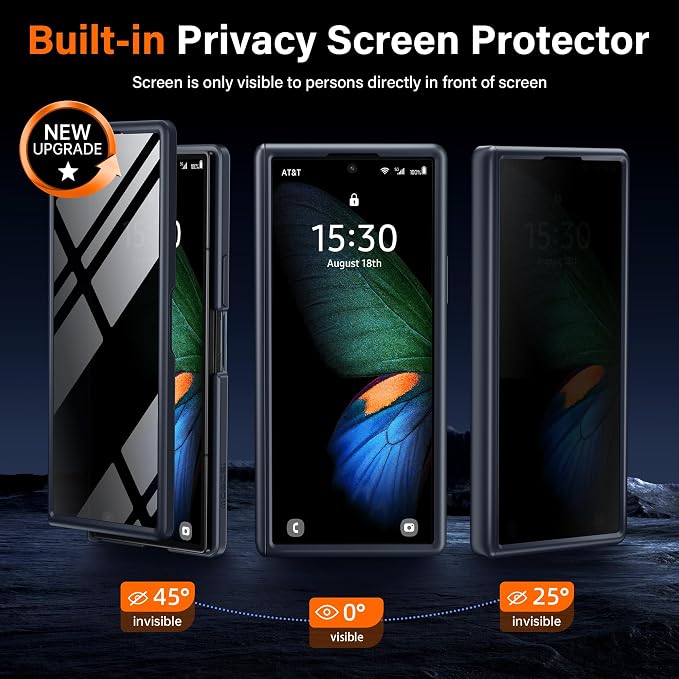 MOBOSI for Z Fold 7 Case with Privacy Screen Protector, Magnetic Slim Phone - Image 3