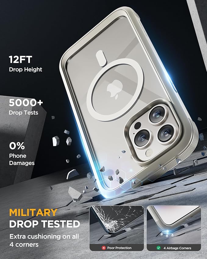 Miracase Magnetic for iPhone 15 Pro Max Case 6.7'' Full-Body Drop Proof Phone - Image 3