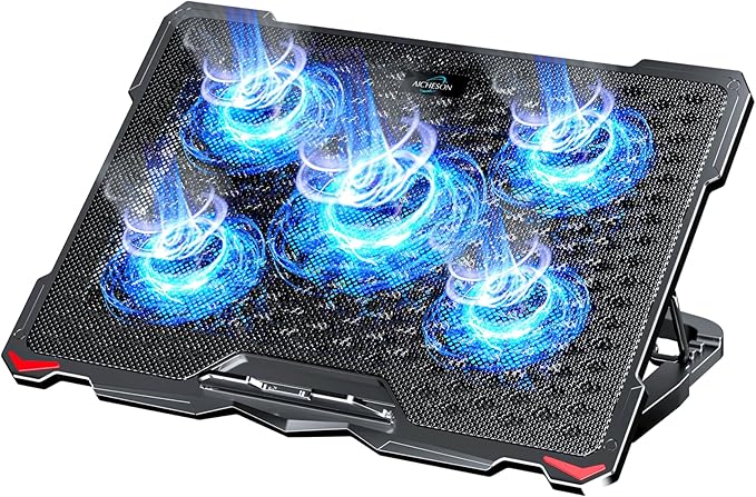 AICHESON Laptop Cooling Pad 5 Fans Up to 17.3 Inch Heavy Notebook Cooler by AICHESON