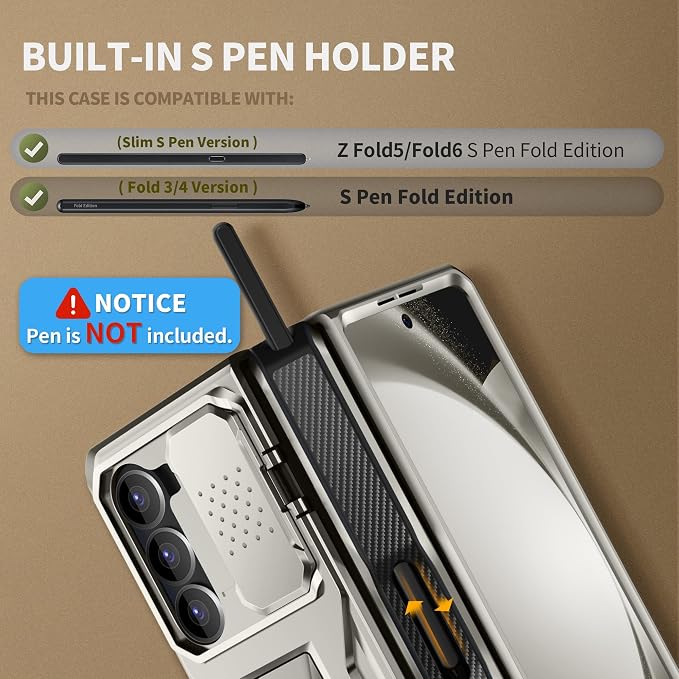 TONGATE for Z Fold 5 Case, Full-Body Military Drop Phone Case for Samsung - Image 4