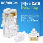 GTZ RJ45 Cat6 Pass Through Connectors and Strain Relief Boots - Image 2