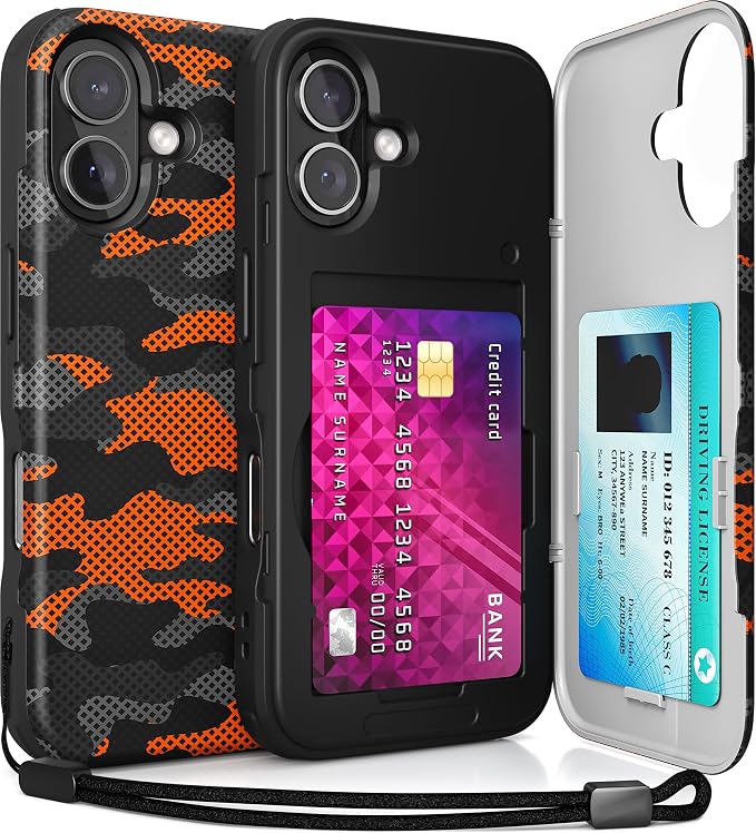 TORU CX Slim for iPhone 16 Case Wallet | Protective Shockproof Heavy Duty Cover by TORU