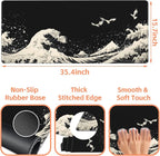Mouse Pad Large White Wave Non-Slip Gaming Desk Mat - Image 3