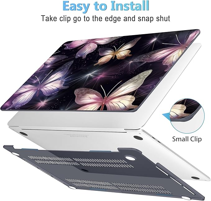 Mektron for MacBook Air 13 Case A1466/A1369, Snap-on Plastic Hard Shell Cover - Image 3