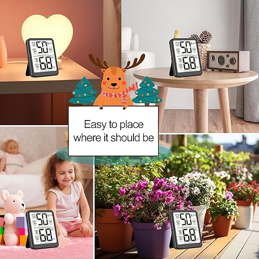Antonki 2-Pack Room Thermometer, Digital Small Hygrometer Indoor Thermometer - Image 5