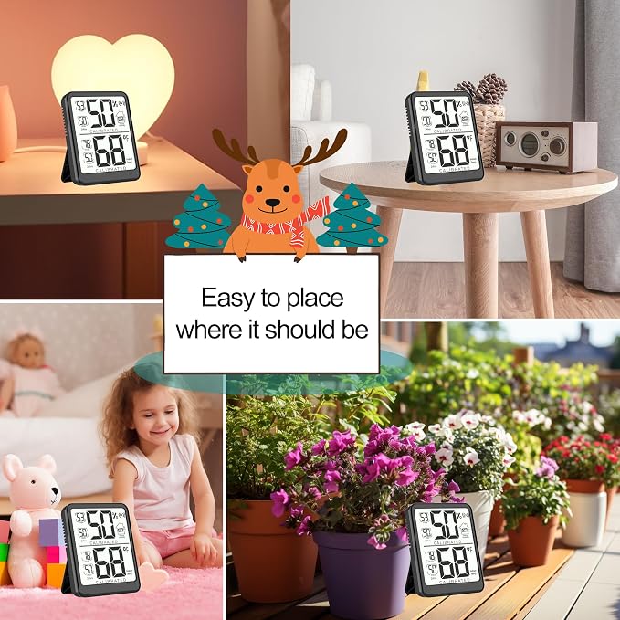 Antonki Room Thermometer, Digital Small Hygrometer Indoor Thermometer Humidity - Image 5