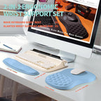2-in-1 Ergonomic Set, Wave Rise Keyboard Wrist Rest and Massage Bulge Slope - Image 5